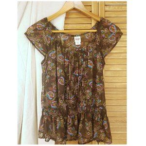 Sheer Paisley Shabby Chic Blouse